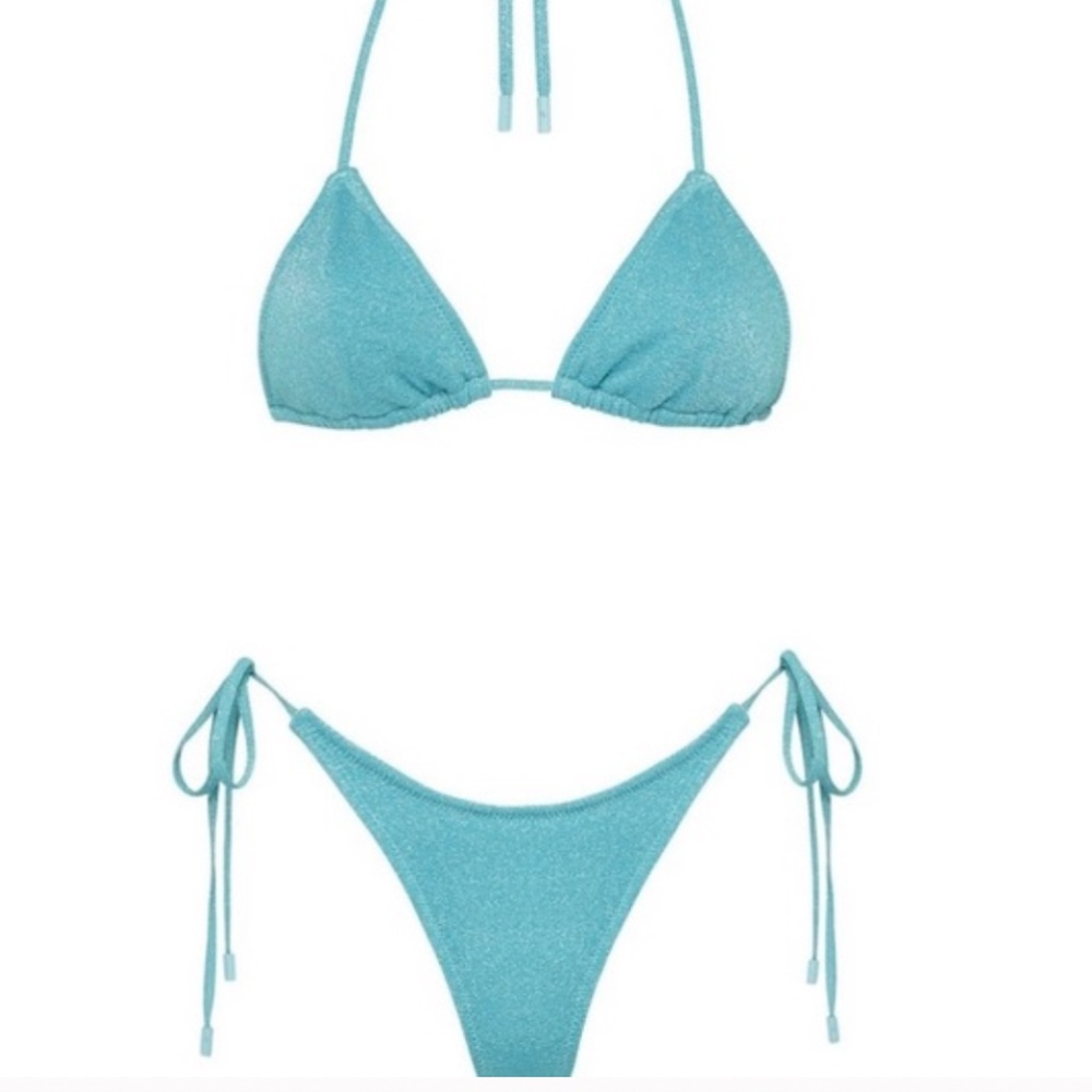 Triangl Bikini Stevie - Baby Blue Sparkle - Top and Bottom